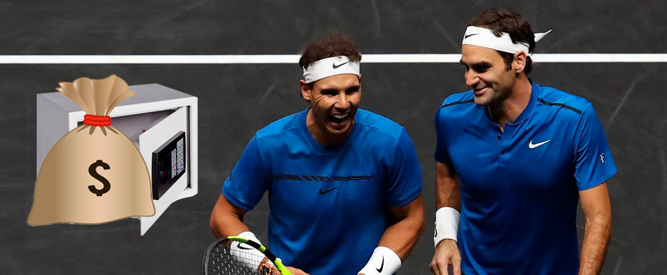 What is the difference between Federer and Nadal when it comes to making money?