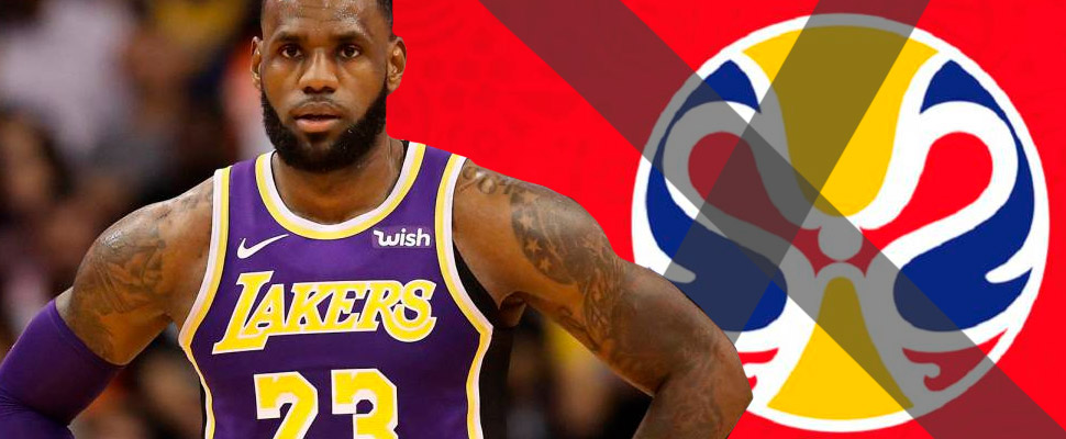 LeBron James and his refusal to attend the World Cup in China with the United States