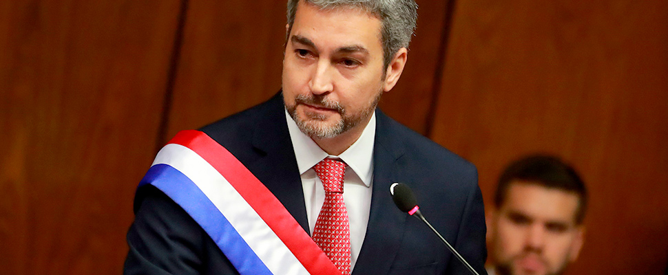 The president of Paraguay Mario Abdo Benítez.