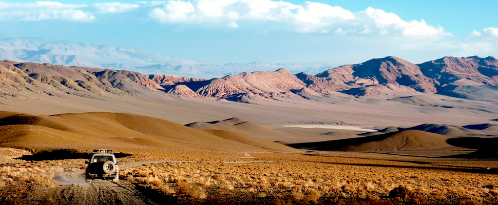 View of a terrain of the Atacama desert in Chile