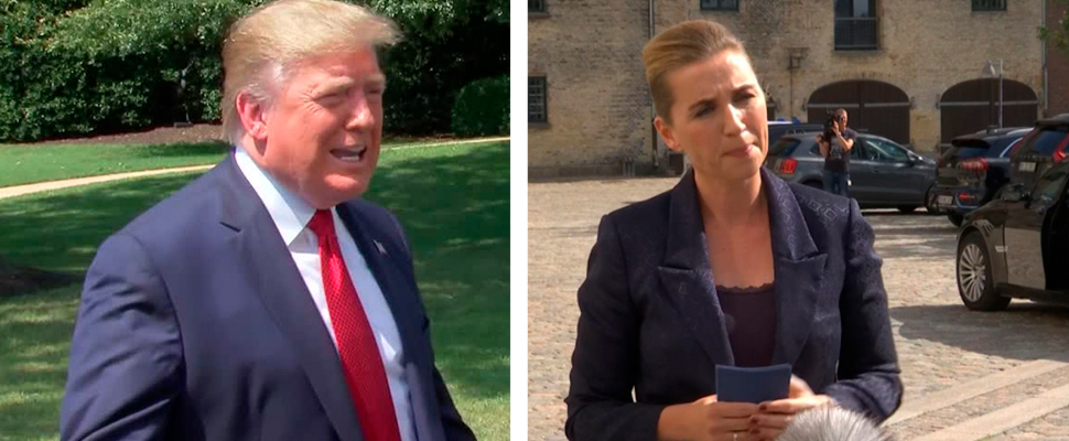 President of Unite States, Donald Trump (L) and Danish Prime Minister, Mette Frederiksen (R)