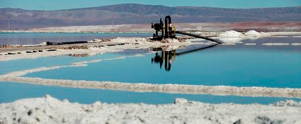 Exploitation of the land in the Salar de Atacama in Chile