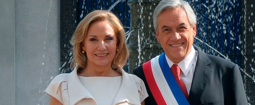 President of Chile Sebastián Piñera, with his wife Cecilia Morel.