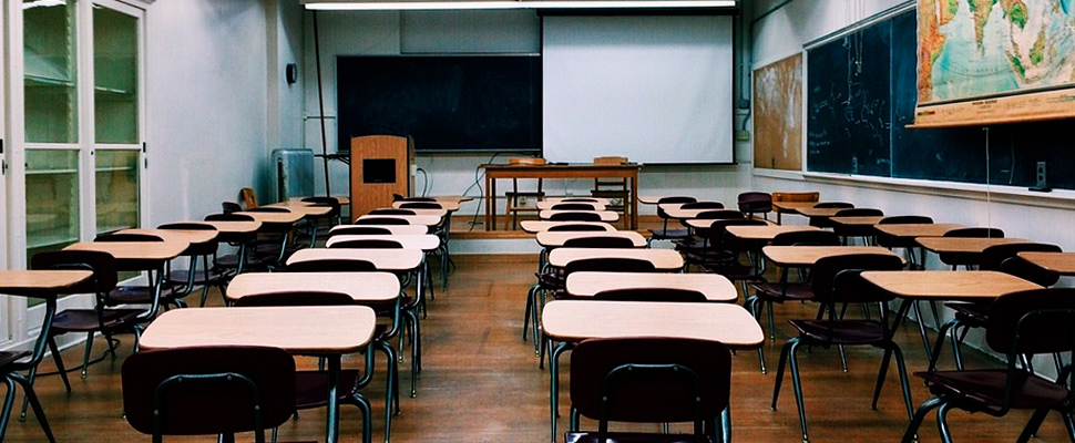 View of a classroom.