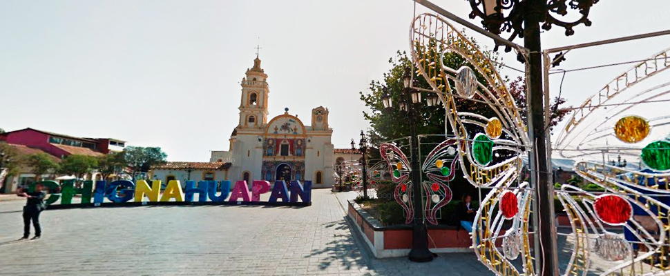 View of the park of the center of Chignahuapan.