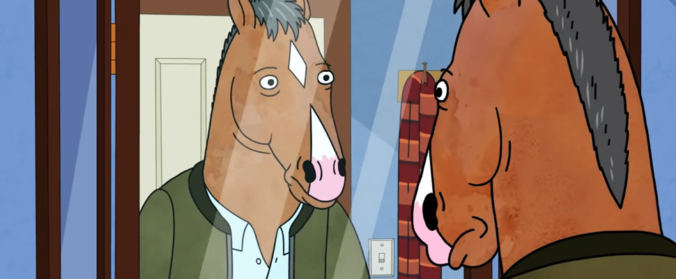 Frame of the trailer for the 'BoJack Horseman' series.