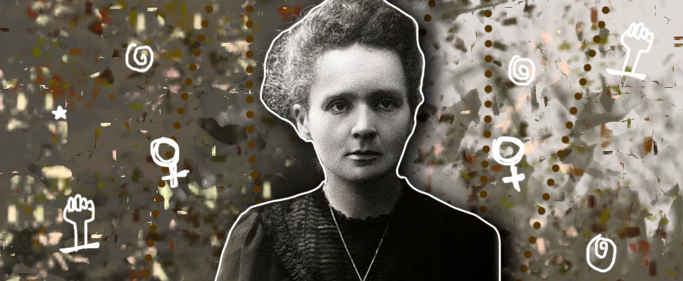 Portrait of Maria Skłodowska-Curie.