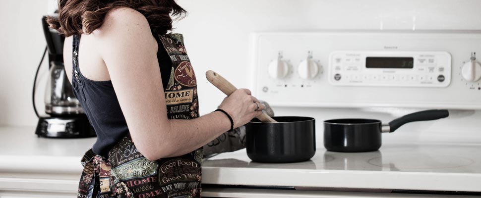 Woman in the kitchen.