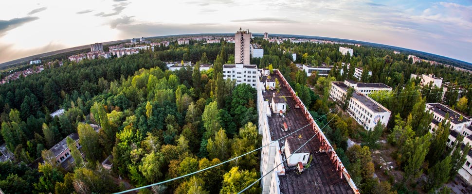 Chernobyl aerial view.