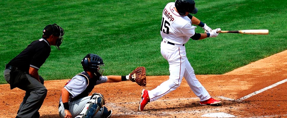 Baseball referee during a game.