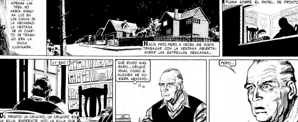 Graphic vignette from the comic 'El Eternauta'.