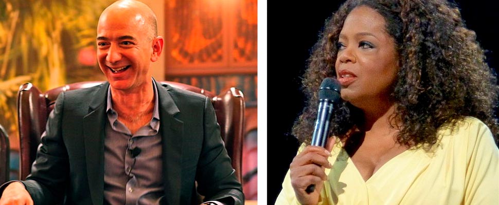 Jeff Bezos and Oprah Winfrey.