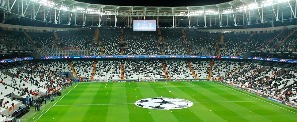 Soccer field before a game