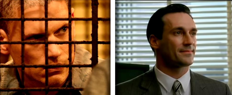 Still from the trailer for 'Prison Break' and 'Mad Men'.