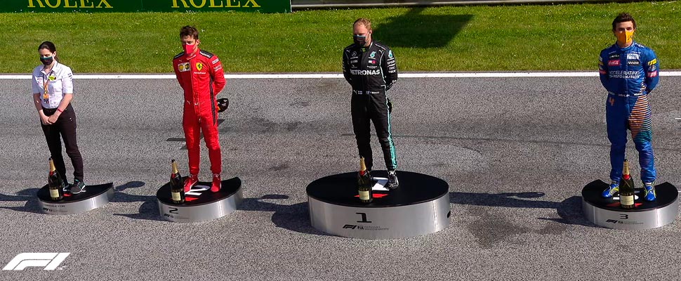 Podium performed at the Austrian GP