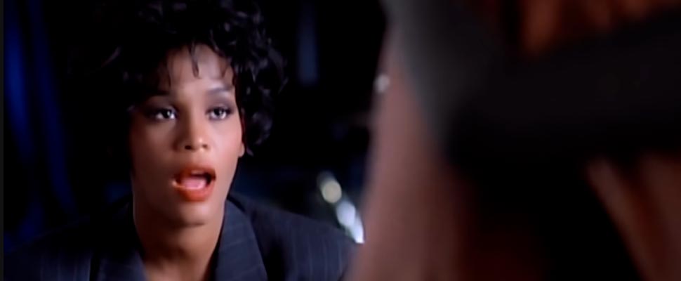 Still from the video clip 'I Will Always Love You by Whitney Houston'