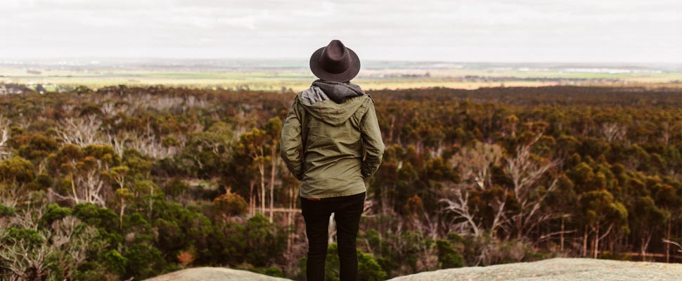 Person watching the horizon