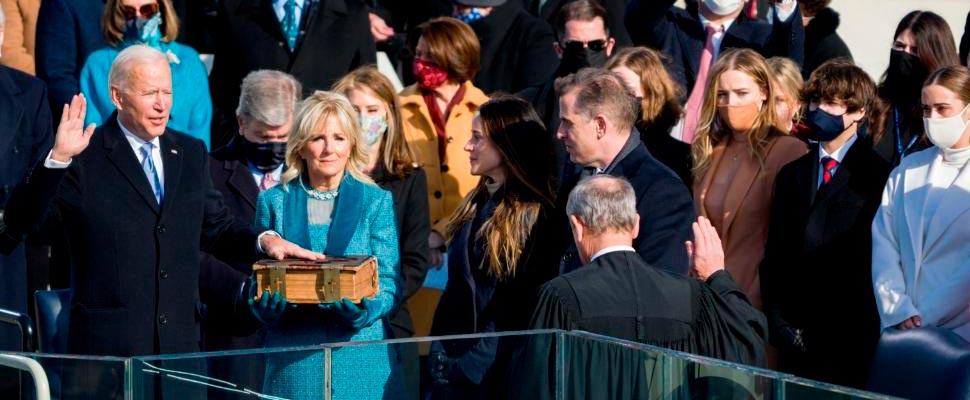 Joe Biden in office as President