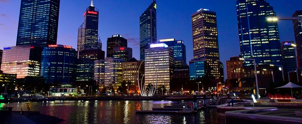 View of the city of Perth in Australia