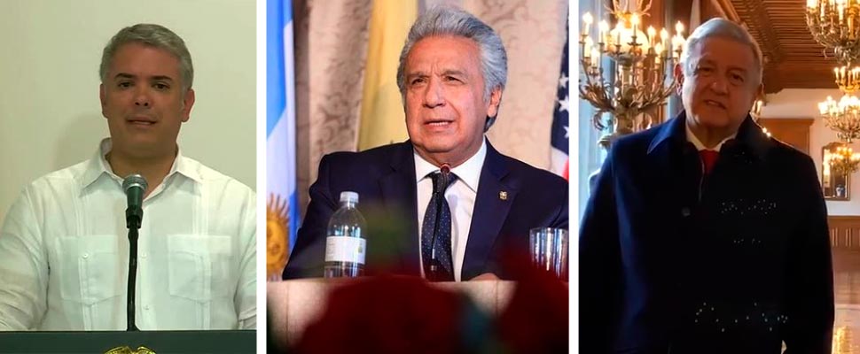 Iván Duque, Lenín Moreno and AMLO