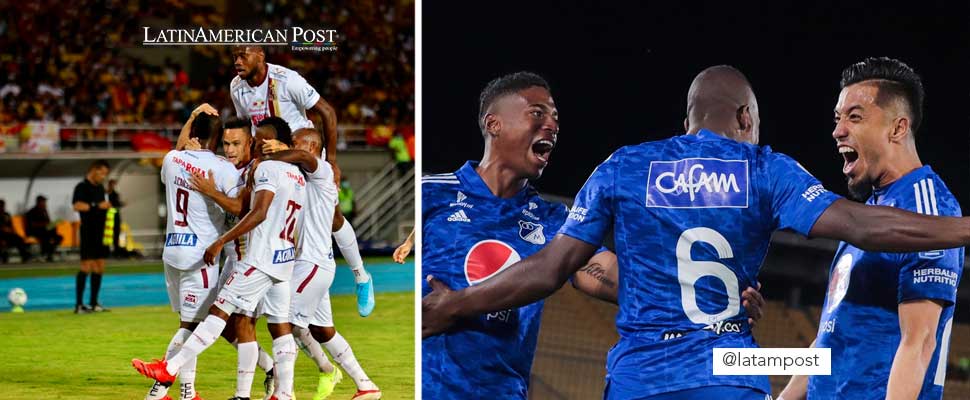 Sports Tolima and Millonarios FC players