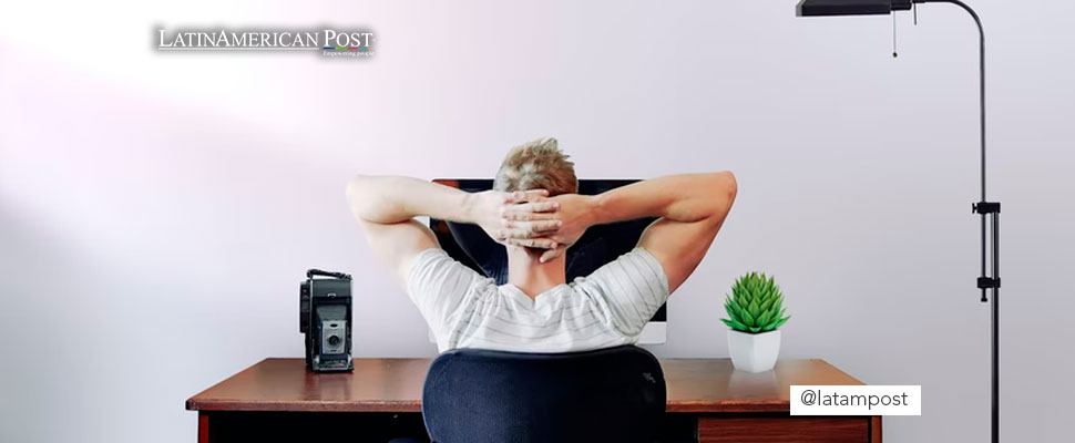 man sitting on a chair near the desk