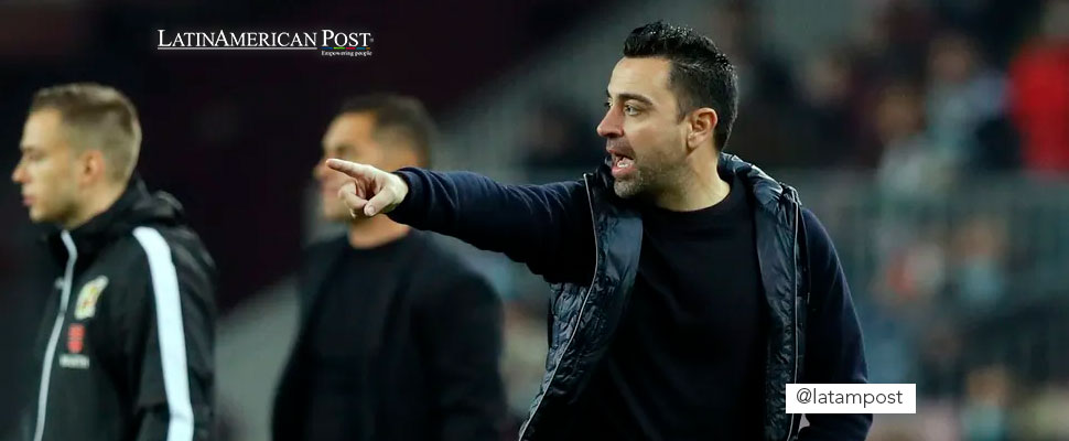 Xavi Hernández directing FC Barcelona