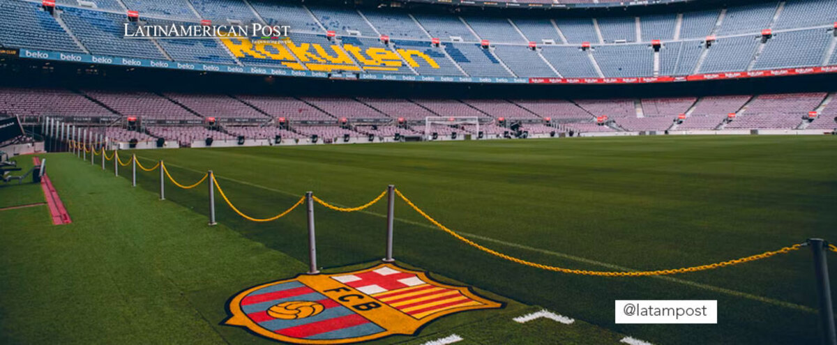 View of the 'Camp Nou' stadium in Barcelona