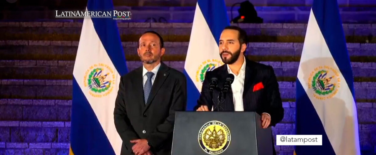 Nayib Bukele during a speech