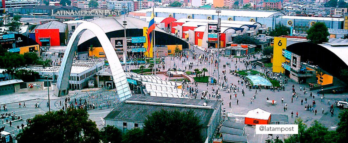 Aerial view of the Corferias campus in Bogotá