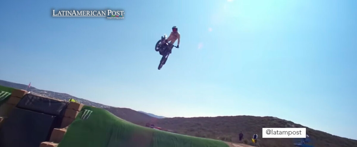 Motocross rider during a competition