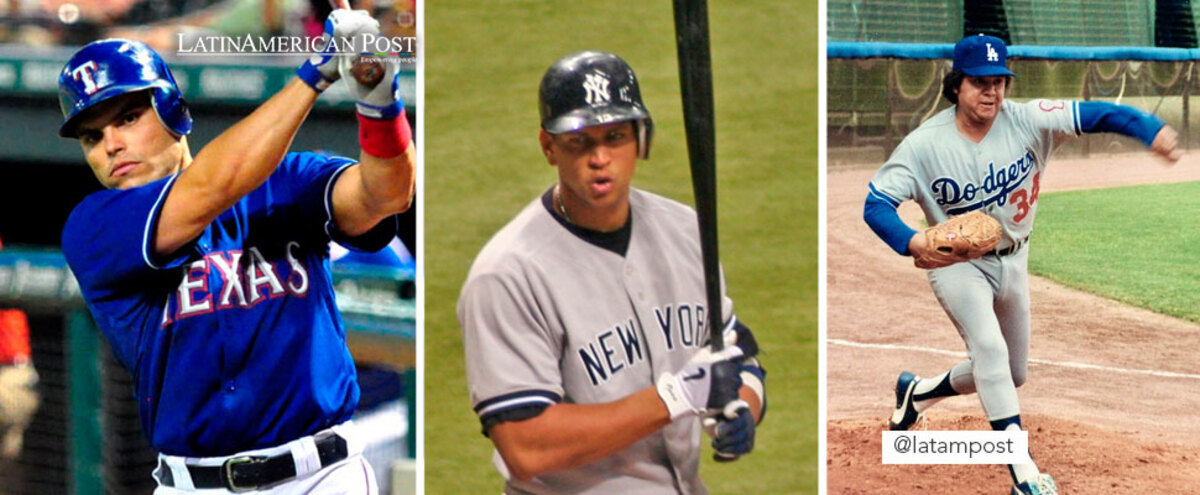 Ivan Rodriguez, Alex Rodriguez and Fernando Valenzuela