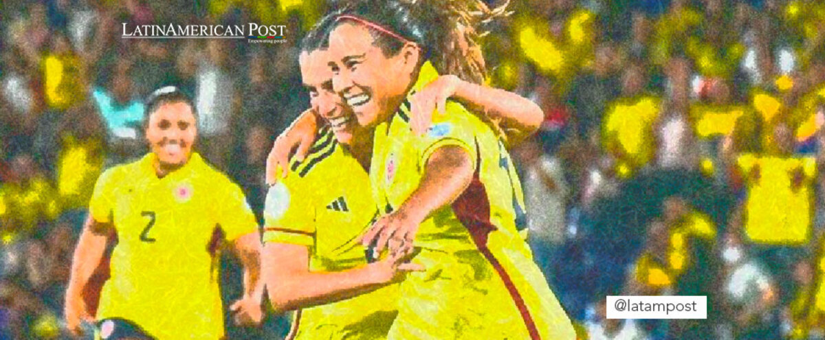 Players of the Colombian women's soccer team