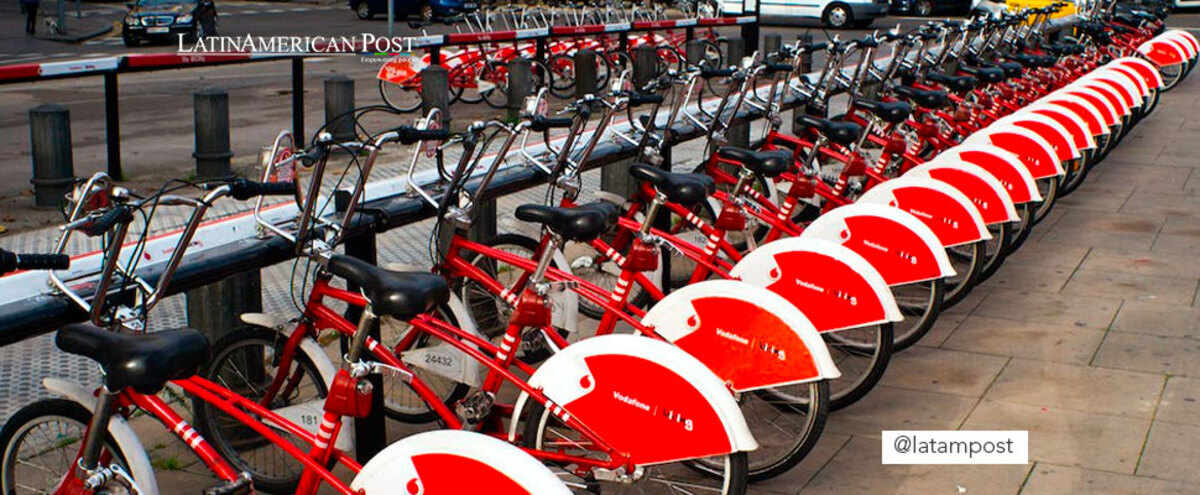 bicycles parked on the street