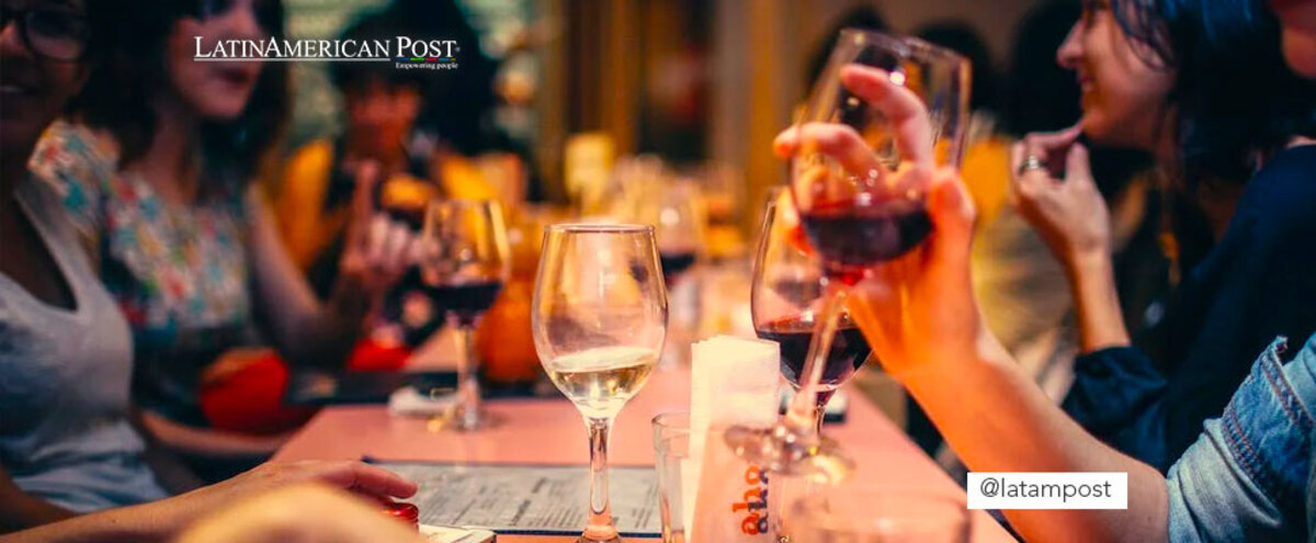 Group of friends drinking glasses of wine