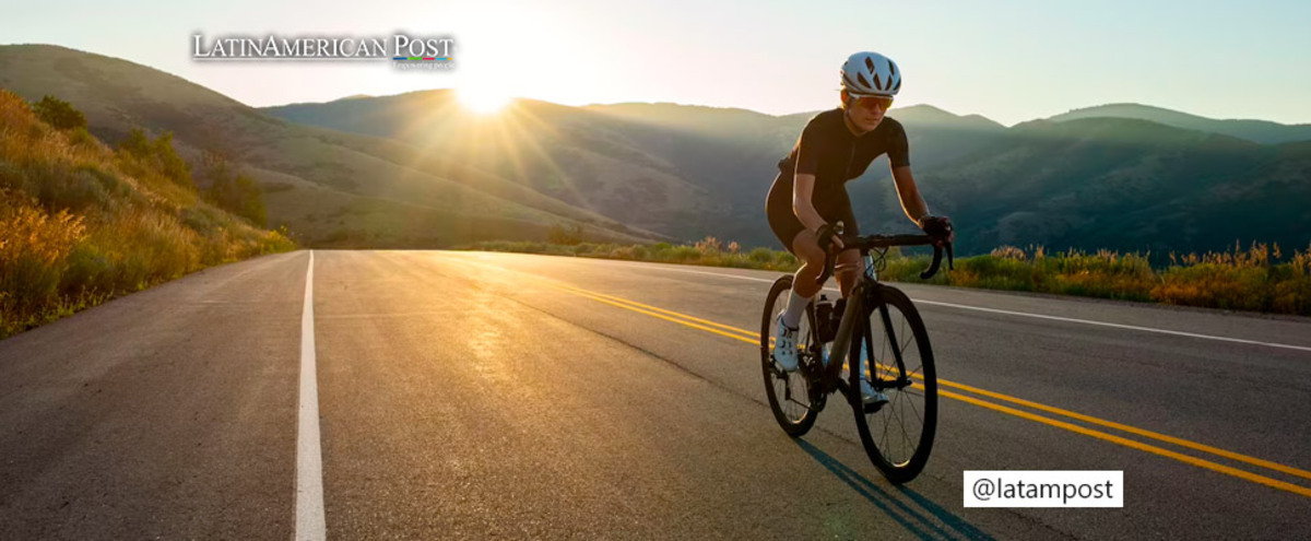 man riding bike