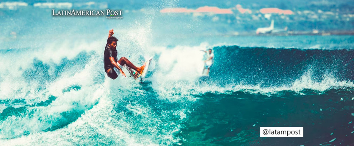 Man surfing on a beach