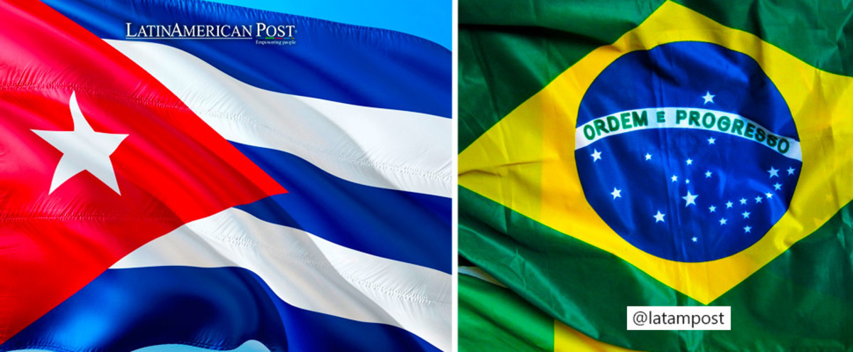 Flag of Cuba and Brazil