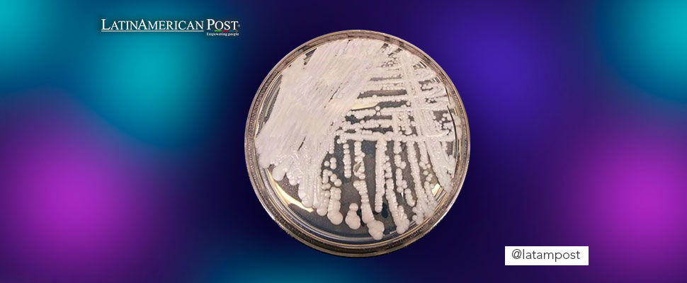 A strain of Candida auris grown in a Petri dish in a CDC laboratory.