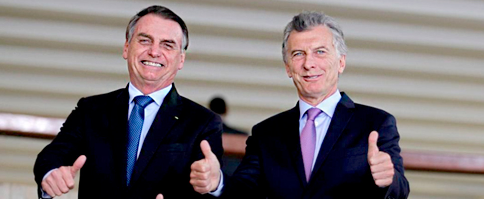 Presidente de Brasil Jair Bolsonaro y Presidente de Argentina Mauricio Macri