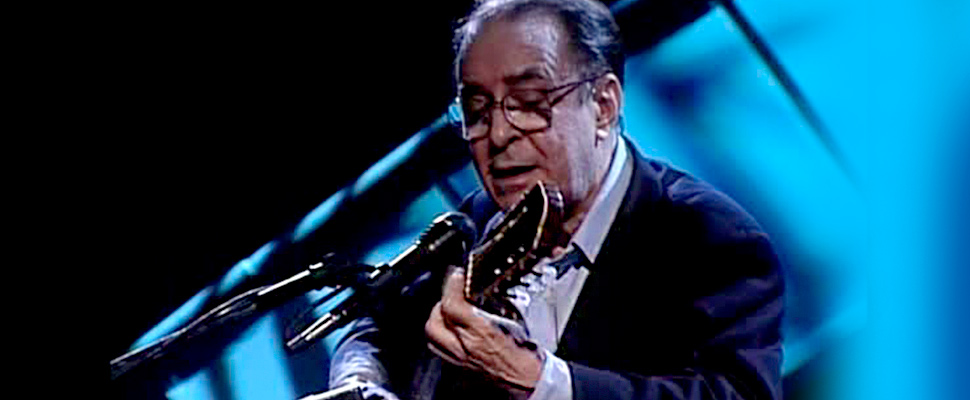 João Gilberto perfoming on stage