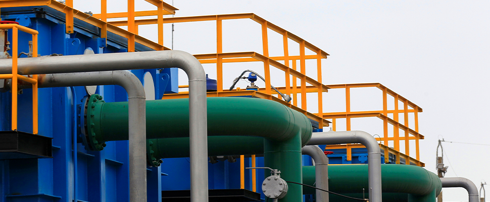 The installations of Ecopetrol's Castilla oil rig platform are seen in Castilla La Nueva, Colombi