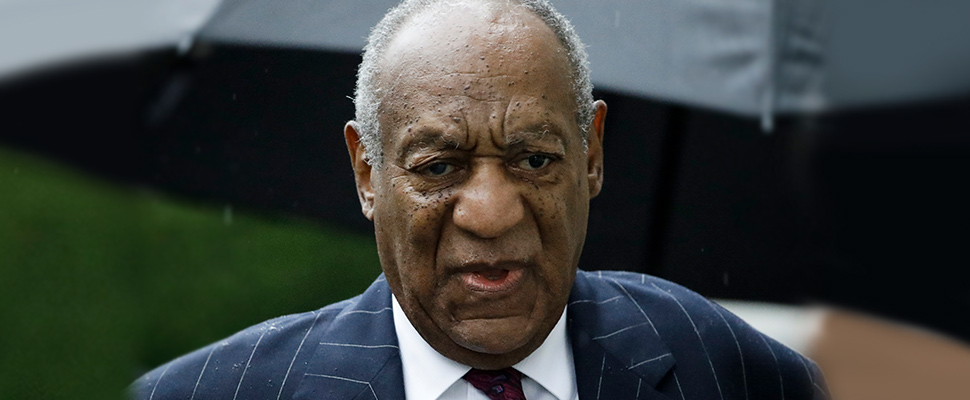 Bill Cosby arrives for his sentencing hearing at the Montgomery County Courthouse in Norristown Pa.